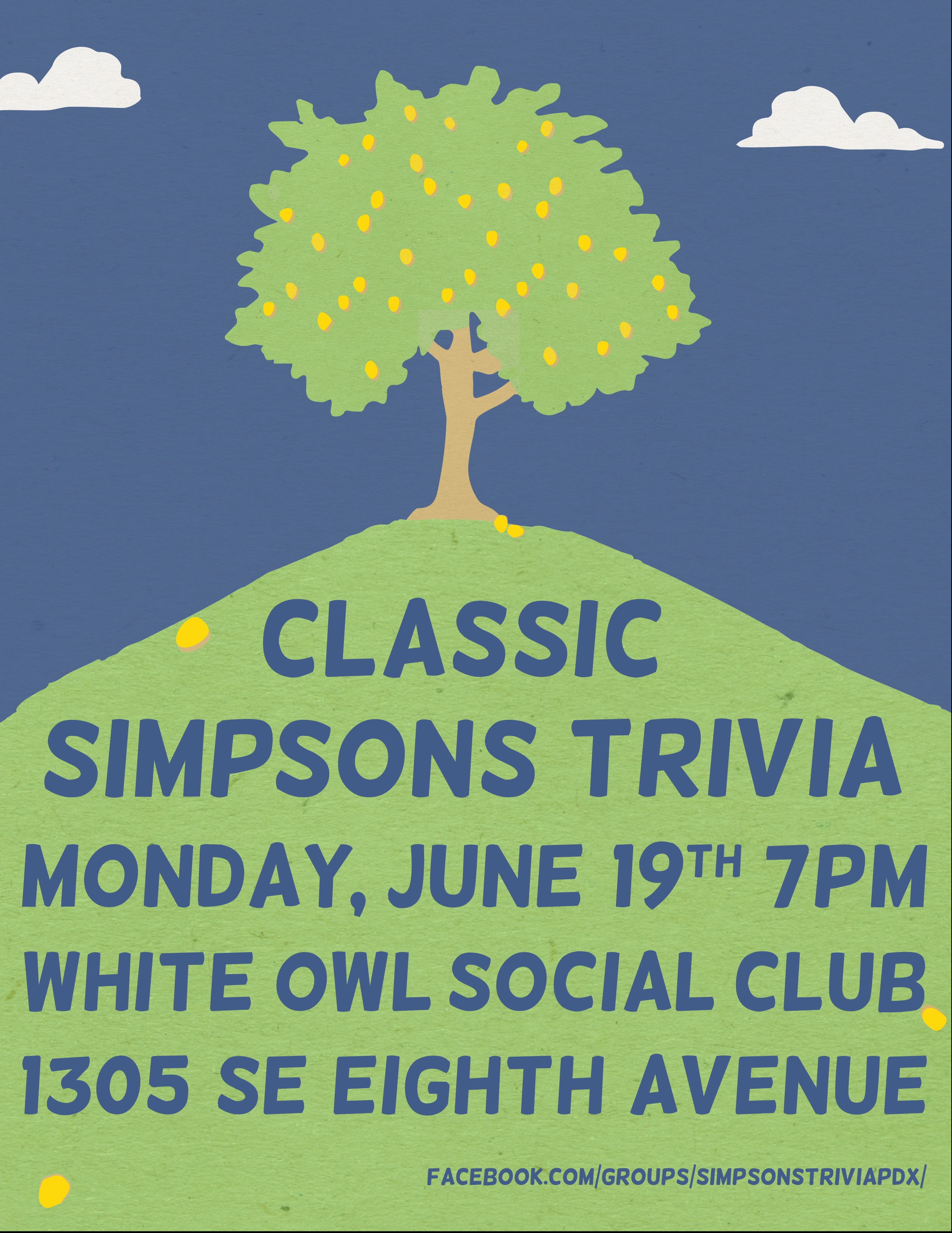 Classic Simpsons Trivia Night at White Owl Social Club in Portland