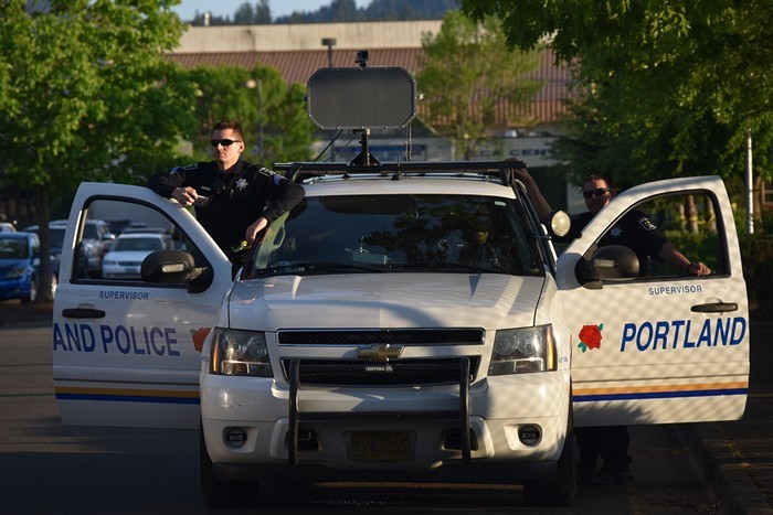 Portland police during an unrelated event