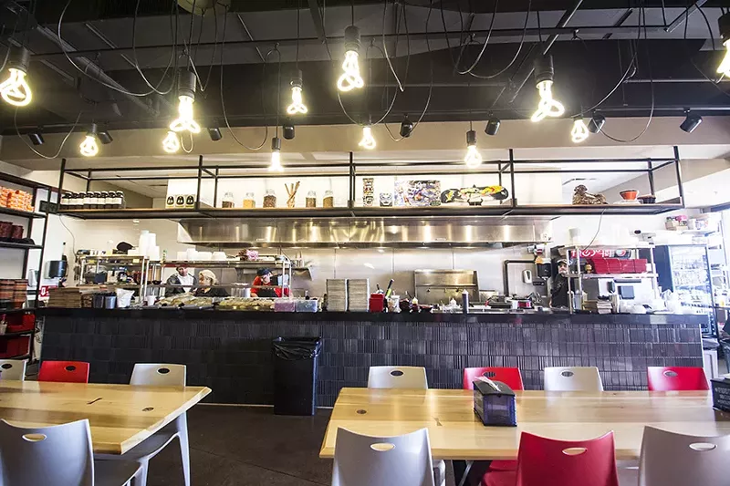 The Creve Coeur storefront has a stylish look and plenty of seating. - MABEL SUEN