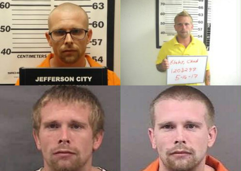 Chad Klahs in prison mug shots over the years. - IMAGES VIA MISSOURI DEPARTMENT OF CORRECTIONS