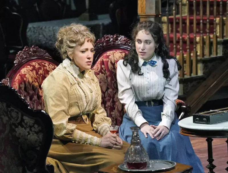 Birdie (Susanna Phillips) and Alexandra (Monica Dewey) seek a respite from their awful relatives. - (C) KEN HOWARD