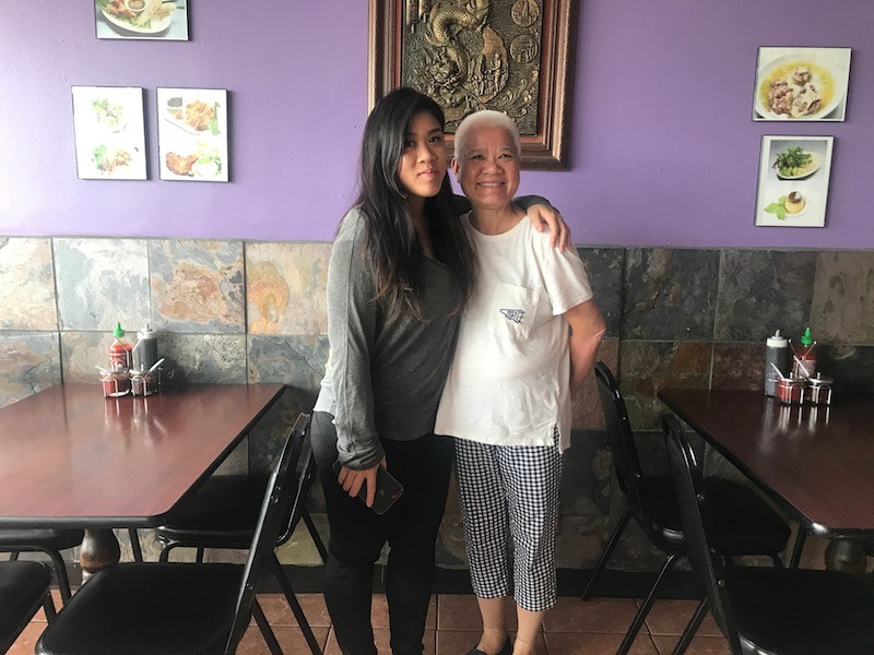 Thaun Kieu, right, with My Hua, opened Pho Long on Olive twelve years ago. - ALISON GOLD