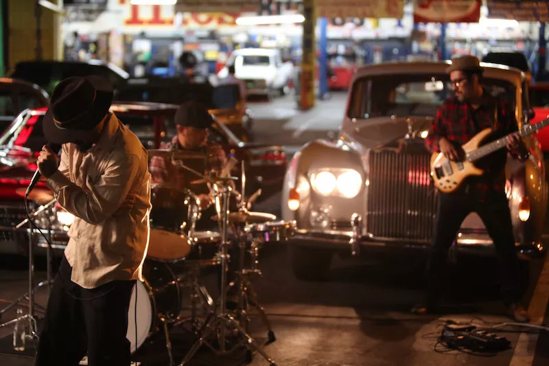 Reggae band Chosen Few Children perform in East Los Angeles. - DAVID KUHN, COURTESY OF OSCILLOSCOPE LABORATORIES