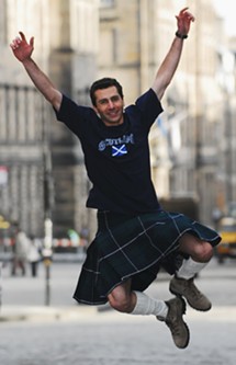 Oh, sure, kilt guys always LOOK fun. But just wait. It's going to get ugly.