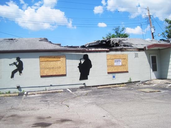 Fire damage at the former Kramer's Olive Bistro in University City - IAN FROEB