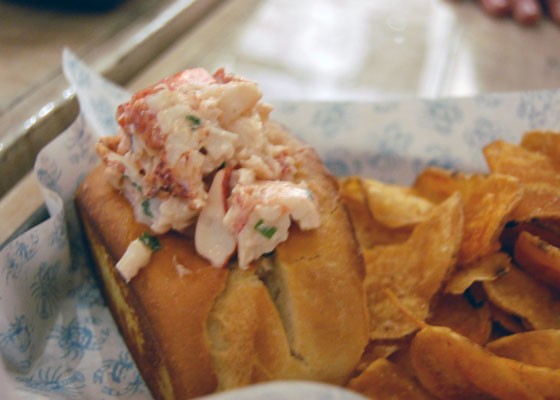 The Maine-style lobster roll. | Nancy Stiles