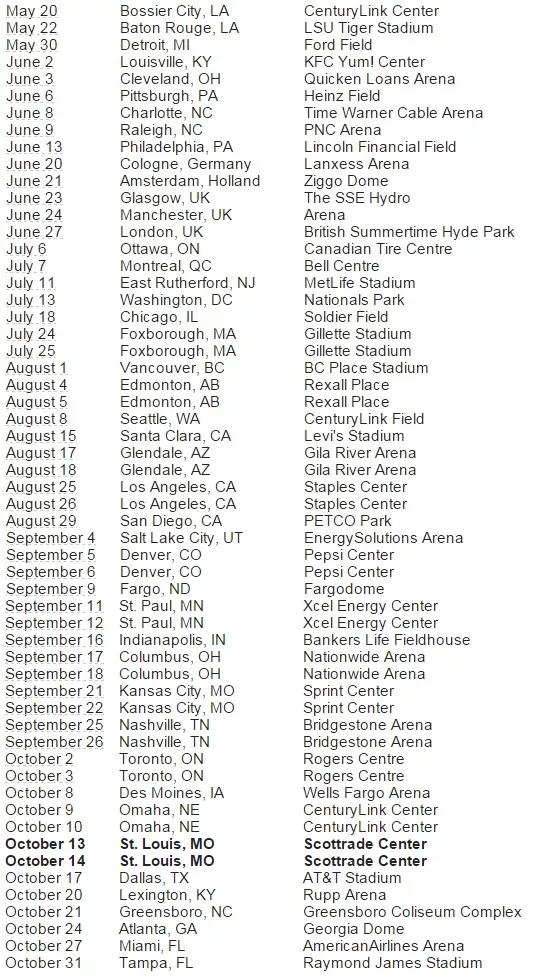 taylor swift 1989 tour dates