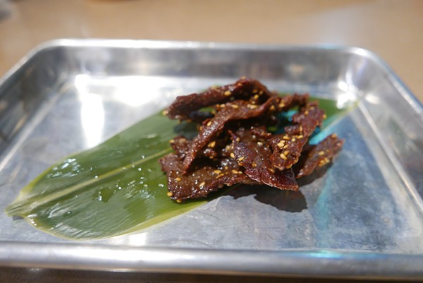 The beef jerky is unlike anything served as a gas station snack. - DESI ISAACSON