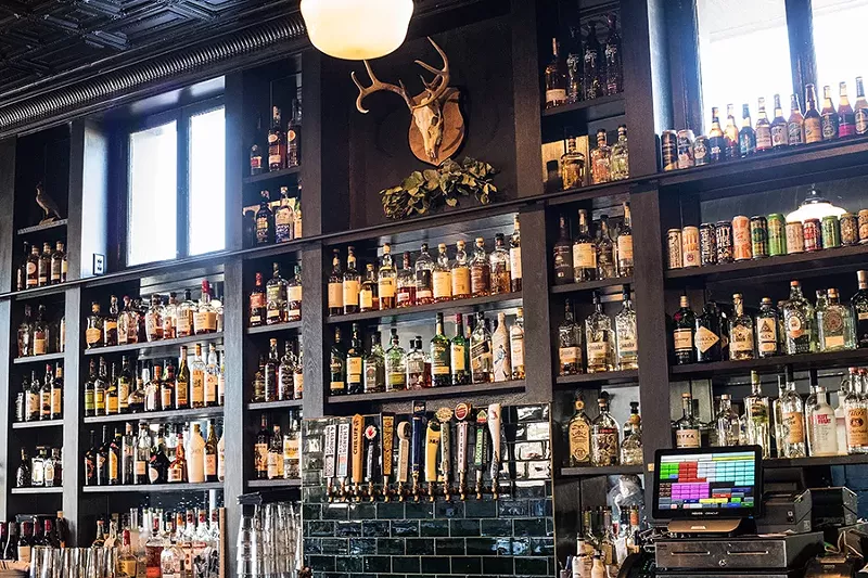 The bar is a great place to grab a drink ... if you can get a seat. - MABEL SUEN