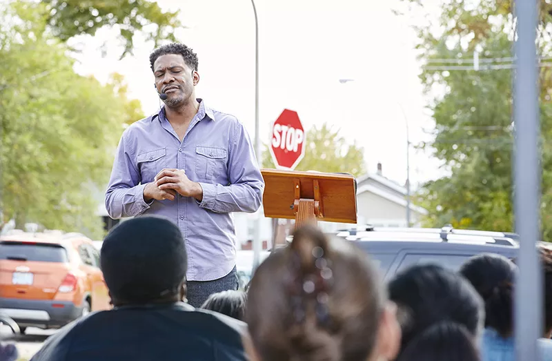 The Reverend David Triggs wants congregants to keep the faith after an arsonist torched New Life Missionary Baptist Church. - STEVE TRUESDELL