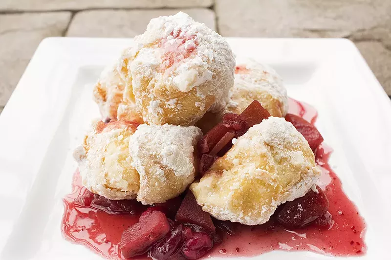 Beignets with marmalade and powdered sugar. - MABEL SUEN