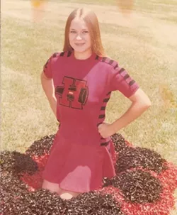 In the late seventies, Judy made cheereleader at Houston High School in Texas County. - PHOTO COURTESY OF THE SPENCERS