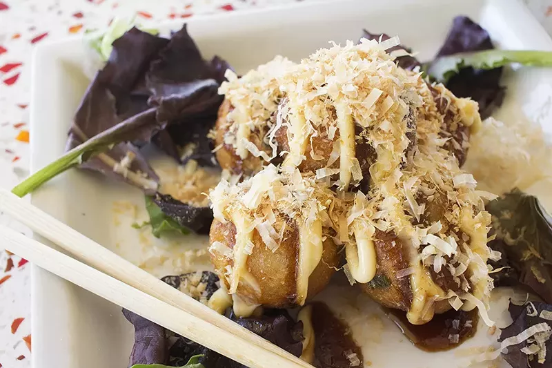 Fried octopus dumplings are a delight. - PHOTO BY MABEL SUEN