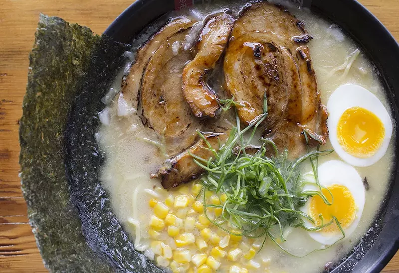 Nami's signature tonkatsu ramen with braised pork belly.