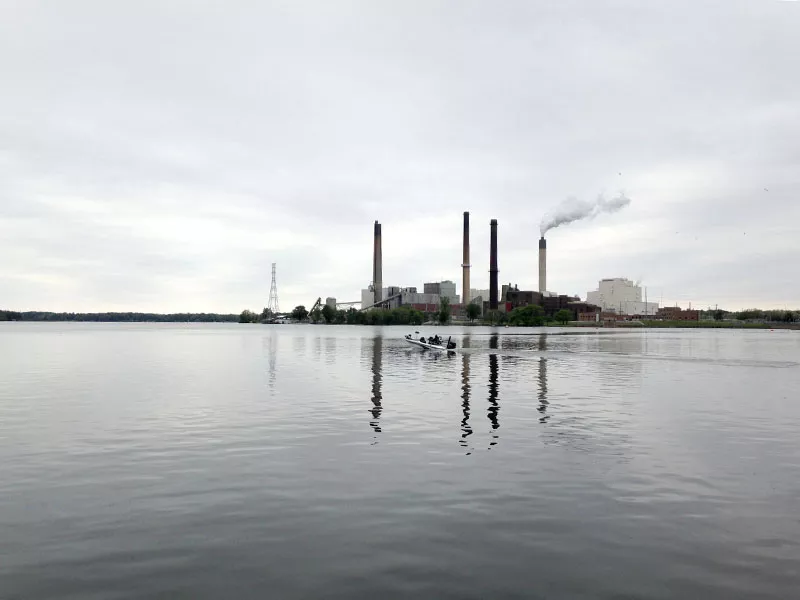 Even the city power plant looks picturesque from the shore of Lake Springfield. - PHOTO BY DOYLE MURPHY