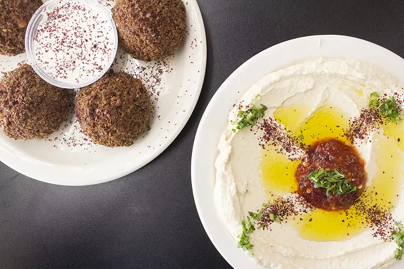 Falafel and hummus. - PHOTO BY MABEL SUEN