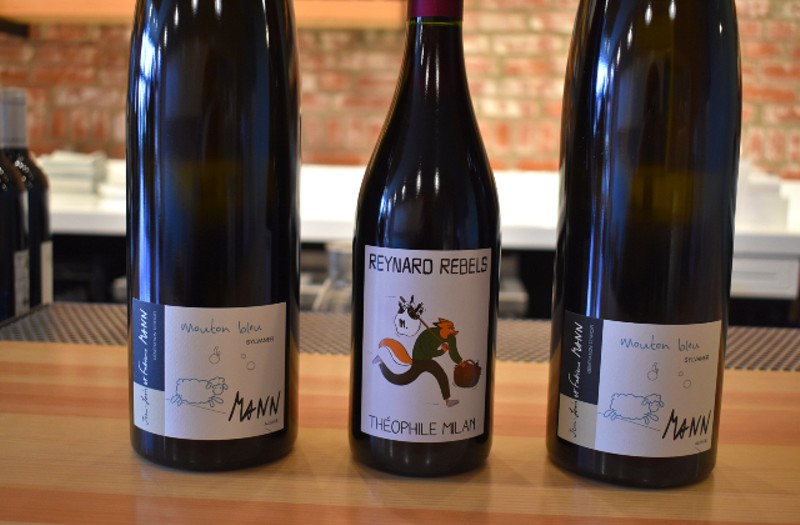 Little Fox exclusively serves natural wines, including a French bottle featuring a fox (or reynard). - LIZ MILLER