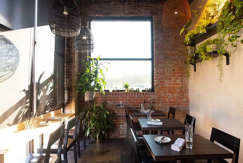 The front dining area is cozy and faces the chef’s table. - MABEL SUEN