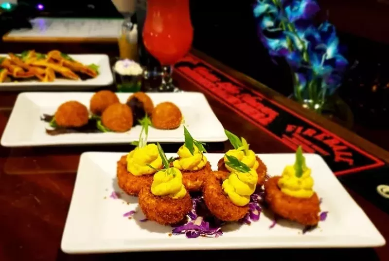Deviled eggs are even a little more colorful and festive at Carnival. - KRISTEN FARRAH