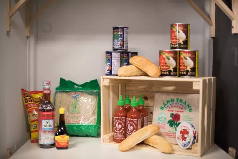Ingredients for the shop stocked in the kitchen. - TRENTON ALMGREN-DAVIS