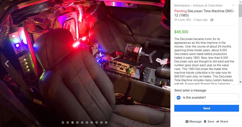 SCREENGRAB FROM THE FACEBOOK MARKETPLACE LISTING