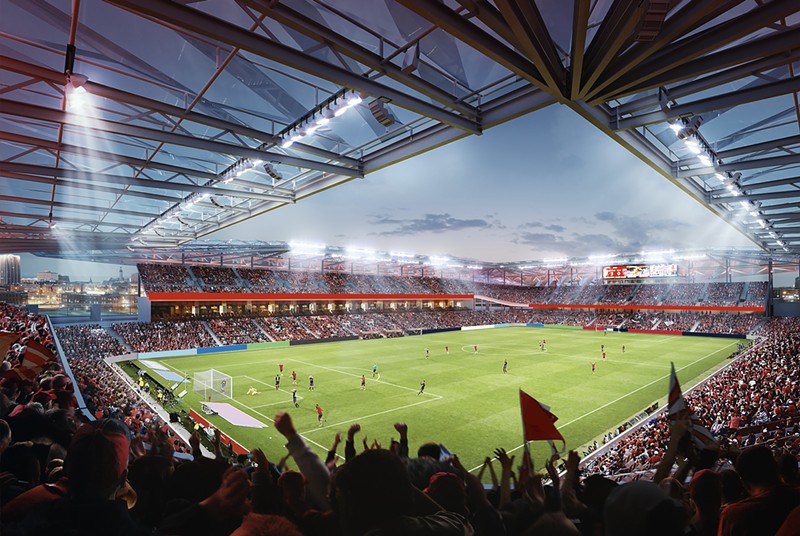 Rendering of the new stadium for St. Louis City SC - CREDIT: MLS4THELOU