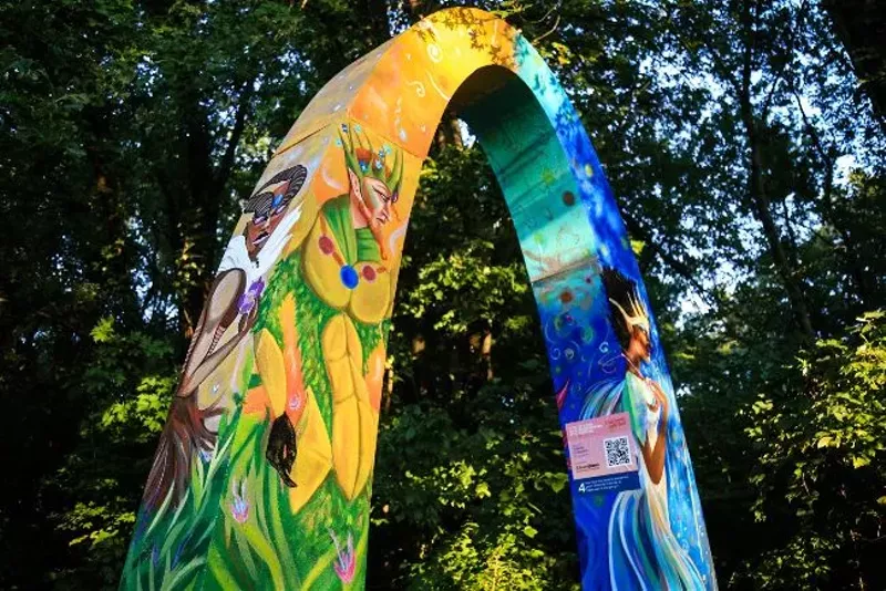 Colorful arches designed by local artists serve as venues for performances throughout a self-guided tour through the park. - NICHOLAS COULTER