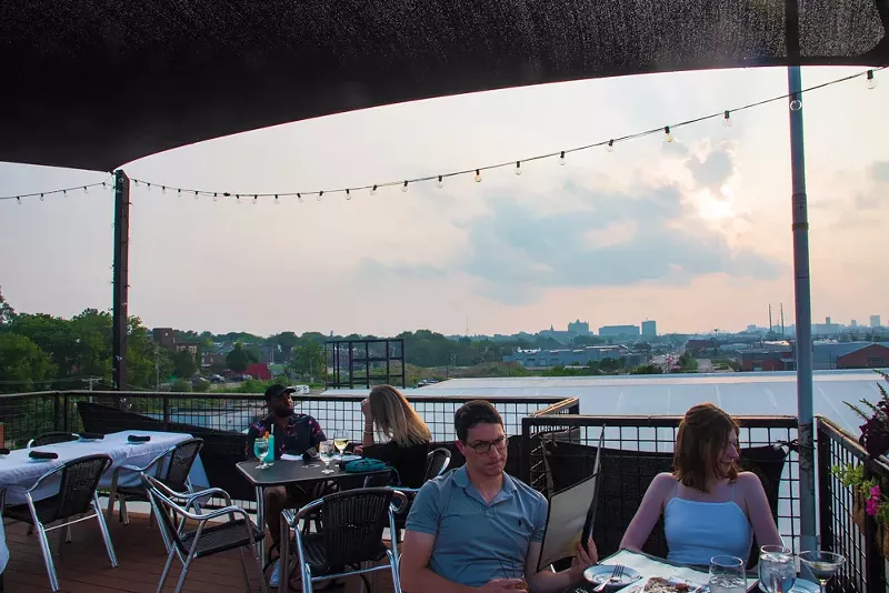 St. Louis looks pretty good from the roof of Vin De Set. - ERIN MCAFEE