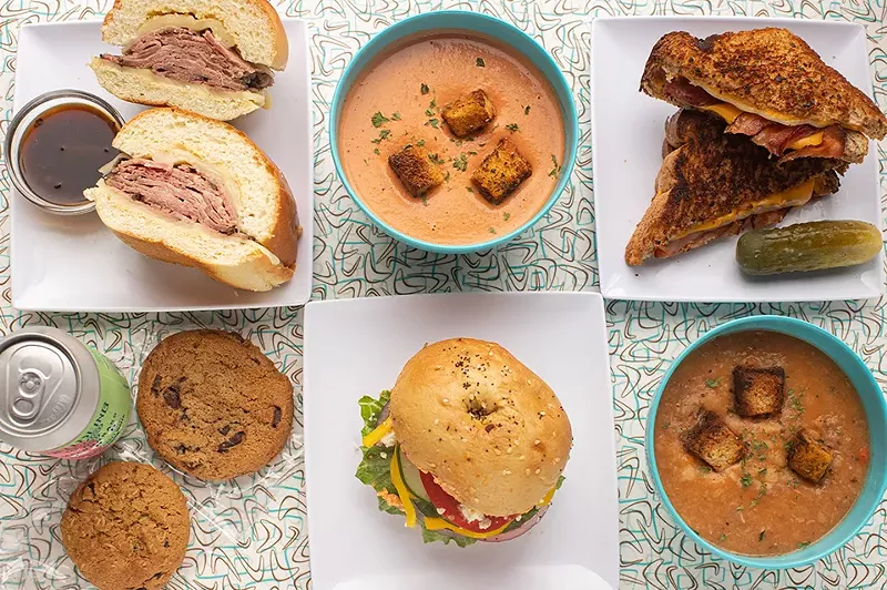 The casual eatery features sandwiches and soups for lunch. - MABEL SUEN