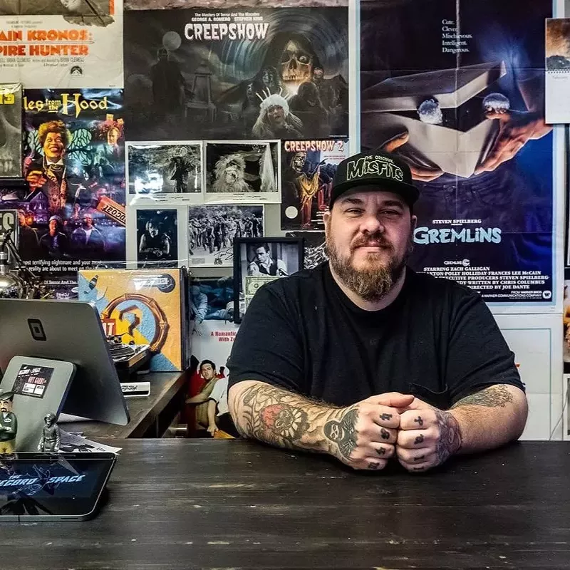 Don Brazel mans the counter at his south city shop, the Record Space. - AUSTIN ROBERTS