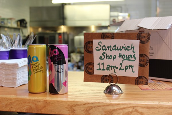 Sandwiches come with chips and your choice of water, or you can purchase wine instead. - PHOTO BY LAUREN MILFORD