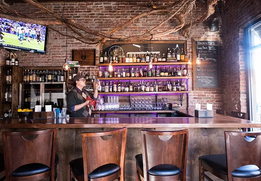 The bar specializes in bourbon. - MABEL SUEN