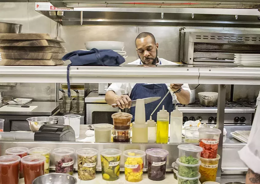 In the kitchen at the Libertine. - MABEL SUEN