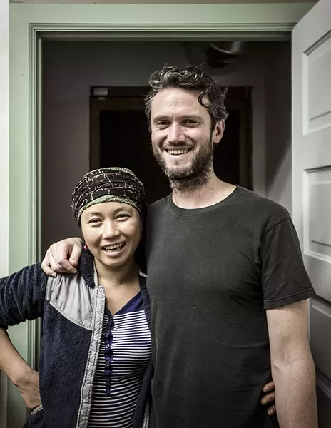 Pierce Powers and Lona Luo are raising Jane, 13, and Daniel, 3, as well as running Lona's Lil Eats. - PHOTO BY JENNIFER SILVERBERG