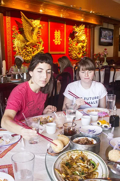 Diners tuck into the dim sum offerings at Lu Lu. - PHOTO BY MABEL SUEN