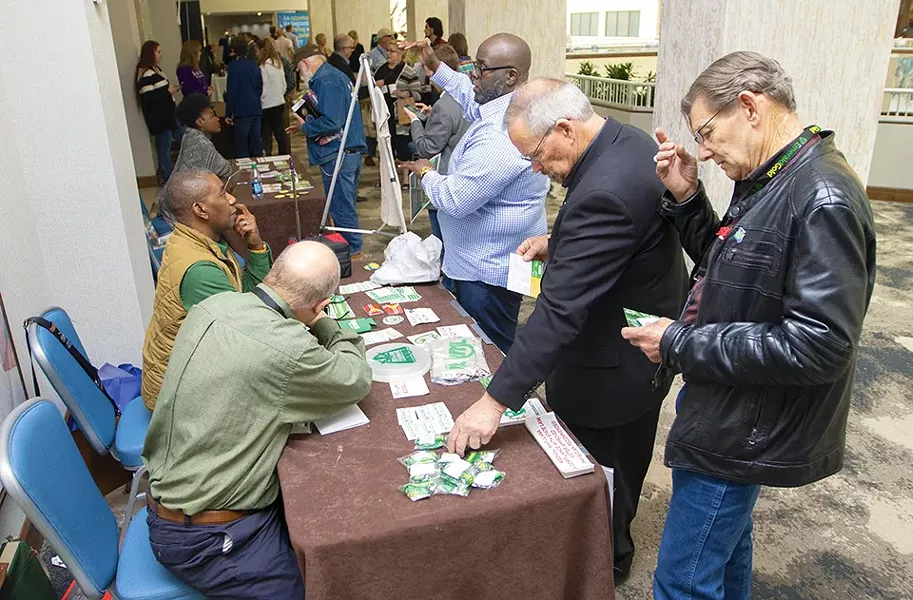 Would-be marijuana entrepreneurs flocked to CannaConStL in St. Louis this April. - ZIA NIZAMI