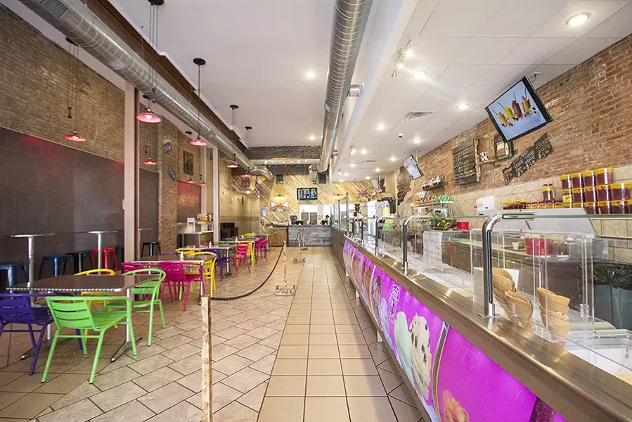 The massive, Technicolor restaurant makes Willy Wonka's chocolate factory look subdued. - PHOTO BY MABEL SUEN
