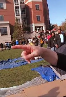 Melissa Click's moment of aggression during a campus protest, captured on video.