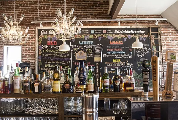 Louie's Wine Dive will happily keep you swimming in mimosas. - MABEL SUEN