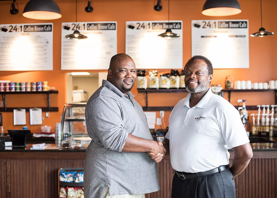 Co-managers Robert Cleveland and Jim Thomas previously worked together at Clayton's restaurant in O'Fallon. - MABEL SUEN