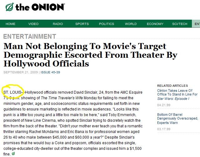 The Onion Suspiciously Cites St Louis For The Third Time In 09 News Blog