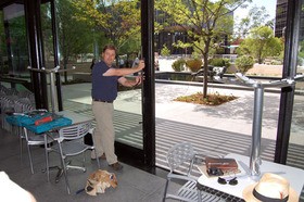 Jim Fiala at work during the construction of The Terrace View last year - NICK LUCCHESI