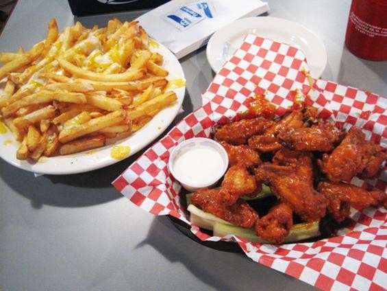 Cheese fries and hot wings! - IAN FROEB