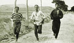 The Olympic marathon in 1896. Things aren't so primitive now. - WIKIMEDIA COMMONS