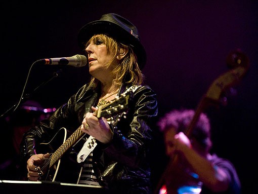 LUCINDA WILLIAMS AT THE PAGEANT IN 2009. PHOTO BY JON GITCHOFF