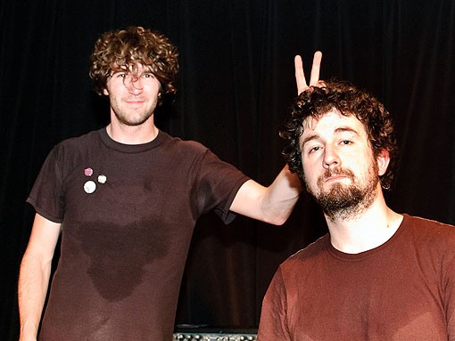 Brian King and David Prowse of Japandroids, post-rocking. See more photos from last night's show in our slideshow. - PHOTO: JASON STOFF