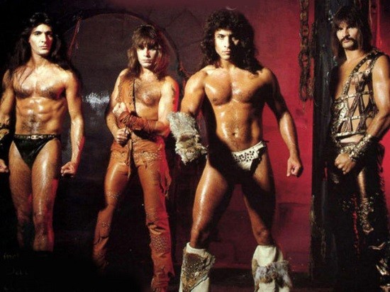 Manowar is excellent for driving wimps and posers out of the hall. - PRESS PHOTO DATING BACK TO THE STONE AGE.