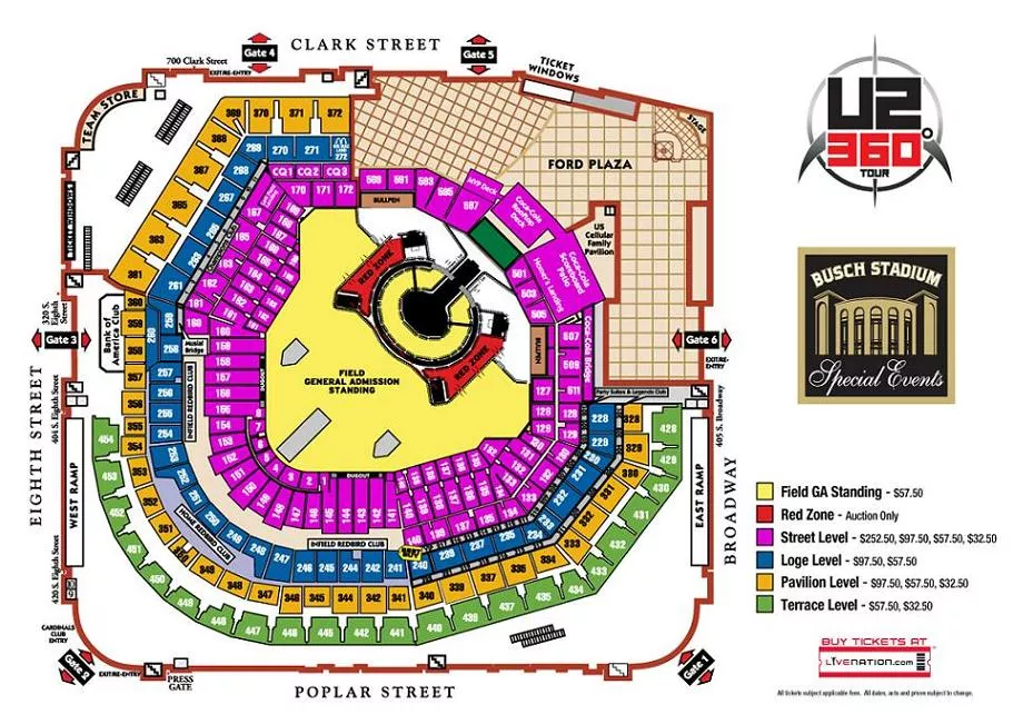 Seating Chart At Busch Stadium St Louis