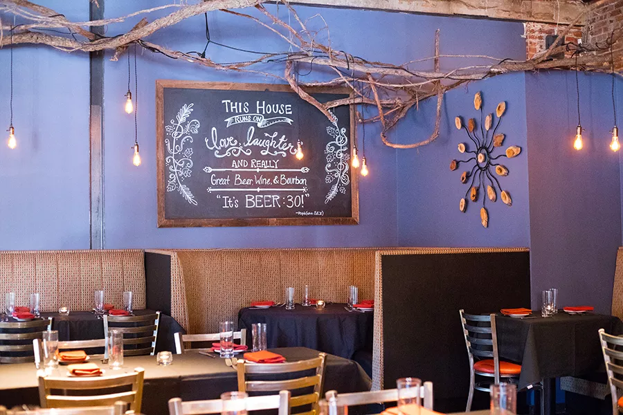 The dining room offers an intimacy unmatched by the high-end chains in Clayton. - MABEL SUEN