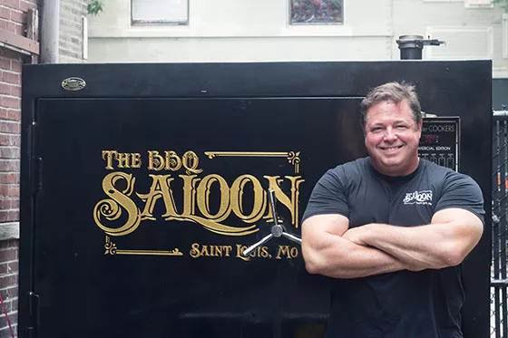 Owner Phil Czarnec and the smoker. - MABEL SUEN